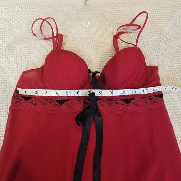 DELICATES Sexy Red Sheer Padded Babydoll Nightie - Picture 11 of 12